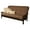 Cocoa, variant on Kodiak Furniture Monterey Queen Espresso Wood Futon-Linen Aqua Blue Mattress