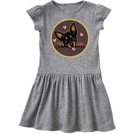 

Inktastic Miniature Pinscher Dog Cute Gift Toddler Girl Dress