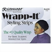Graham Professional Wrap-It Maximum Strength Styling Wrap, Black, 40 Each