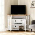 Catrimown Modern Farmhouse Corner TV Stand for TVs Up to 55 Inch