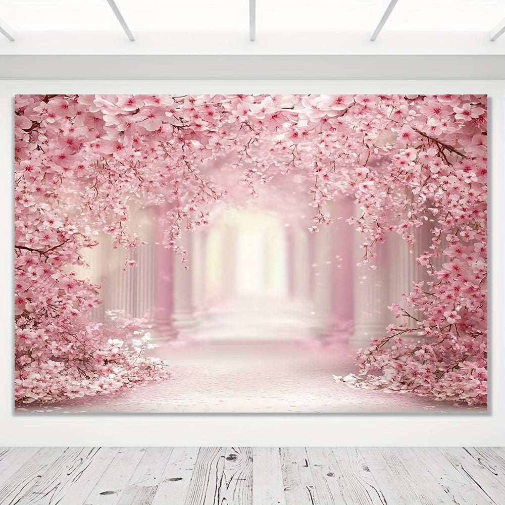 フォトブース フラワーピンク Cherry Blossom Backdrop Pink Flower Cherry Blossom Tree Wedding