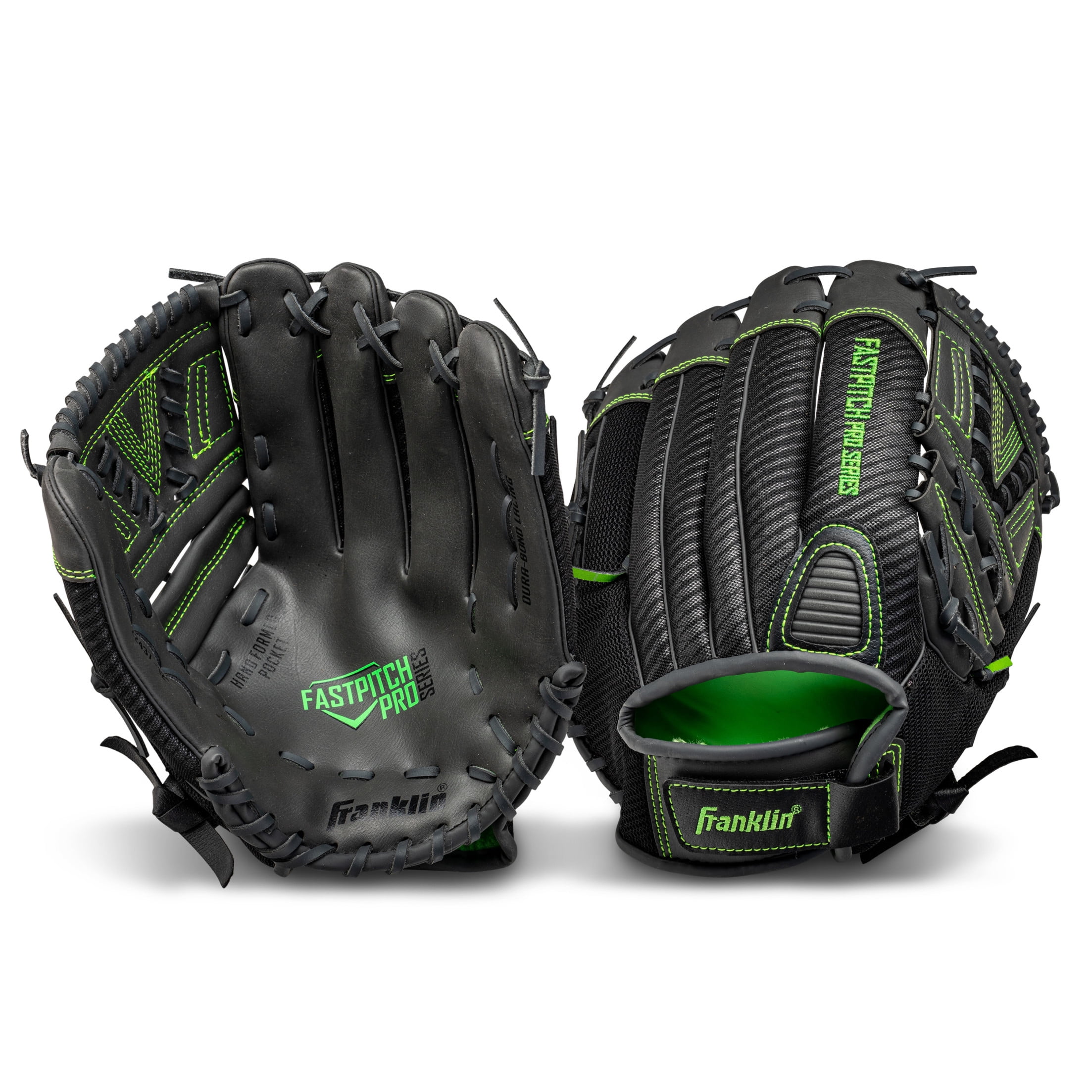 Franklin Sports Fastpitch Pro Softball Glove, 11 in, Lime Green, Right Hand Throw