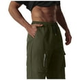 thumbnail image 7 of asjyhkr Men Cargo Pants with Multi Pockets Drawstring Elastic Waist Outdoor Hiking Work Pants, 7 of 7
