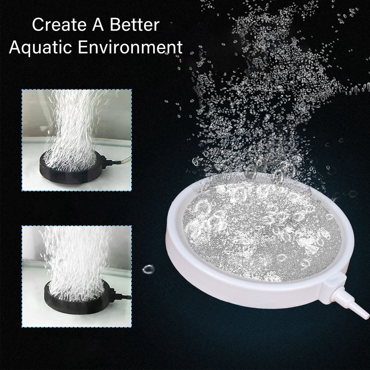 Aqua Dream Air Stone 5 Inch White Disc Diffuser for Fish Tank Aquarium Air Pump
