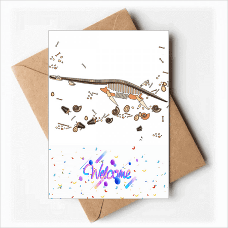 bs black miniature dinosaur Welcome Back Greeting Cards Envelopes Blank