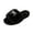 Black, variant on Wensltd Women Slippers Open Toe Slippers Plush Warm Soft Bow Decor Fashion For Autumn Winter Indoor Home Daily Wear Black