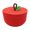 Red, variant on Orange Fruit Outline Cotton Rope Storage Basket With Cover Desktop Organizer Orange Gift Container