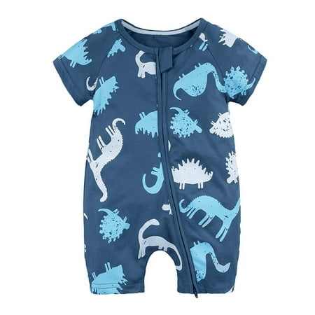 

adviicd Boys Clothing Sets Toddler Boys Summer Clothes Hawaiian Jungle Animal Cotton T-Shirt and Poplin Short Outfit Set Navy 90