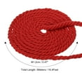 thumbnail image 2 of Unique Bargains 1/2'x16' Natural Twisted Cotton Rope 3 Strand Soft Craft Rope with Drawstring Bag Red 2 Pack, 2 of 6