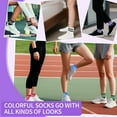 thumbnail image 3 of Sophproton 30 Pairs Women's Mid Calf Socks Breathable Mesh Moisture-Wicking Casual Athletic Stretch 30 Color Assortment Bulk Socks for Women Teens, 3 of 7