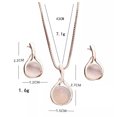 thumbnail image 2 of HOOUN Crystal Bridesmaid Jewellery Bridal Wedding Party Necklace Earrings Drop Set, 2 of 5