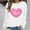 White, variant on Womens Valentine's Sweatshirts Plus Size Cute Love Heart Graphic Blouses Long Sleeve Round Neck Shirts Valentine's Day Printed Sweater Pullover Tops