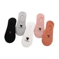thumbnail image 4 of 5 pares de calcetines de tobillo bajo para mujer Calcetines invisibles Patrón de gato Zulema Calcetines de barco de mujer, 4 of 8