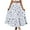 Blue, variant on Womens Boho Midi Skirts Casual Swing Flowy Floral Skirts Tiered Layer Ruffle A-Line Skirts