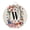 Letter W, variant on Round Welcome Sign for Front Door, Letter W Hanging Metal Farmhouse Wall Decor for Porch Entryway, Monogram Word America Flag Independence Day Decoration for Holiday Housewarming Gift, 8 in