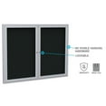 thumbnail image 3 of Ghent's Vinyl 36" x 60" 2 Door Enclosed Flannel Letterboard in Burgundy Red, 3 of 3