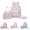 White, variant on Weebloom Large School Backpack With Lunch Box Pencil Case For Kids Boys Girls Cute 3Pcs School Bags Set Large Capacity Daypack College Bookbag Elementary Middle School Blue