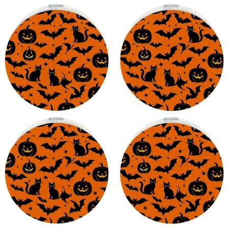

Automatic Night Lights Plug into Wall for Kids & Adults Halloween Bat Pumpkin Dusk to Dawn Sensor Nightlights for Room Bedroom Bathroom Hallway Kitchen