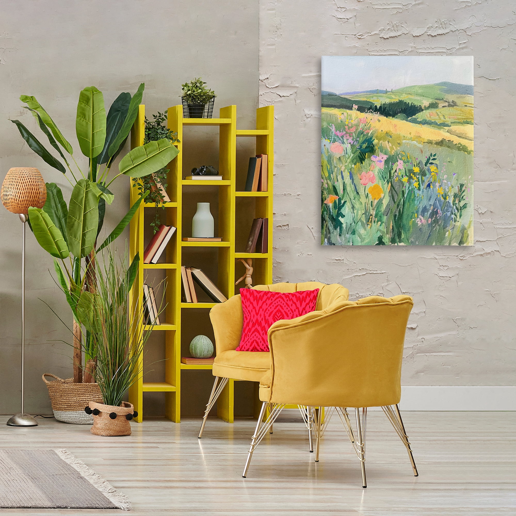 Stupell Industries Pastel Landscape Hills Landscape & Nature Painting Wrapped Canvas Art Print Wall Art, 30 x 40