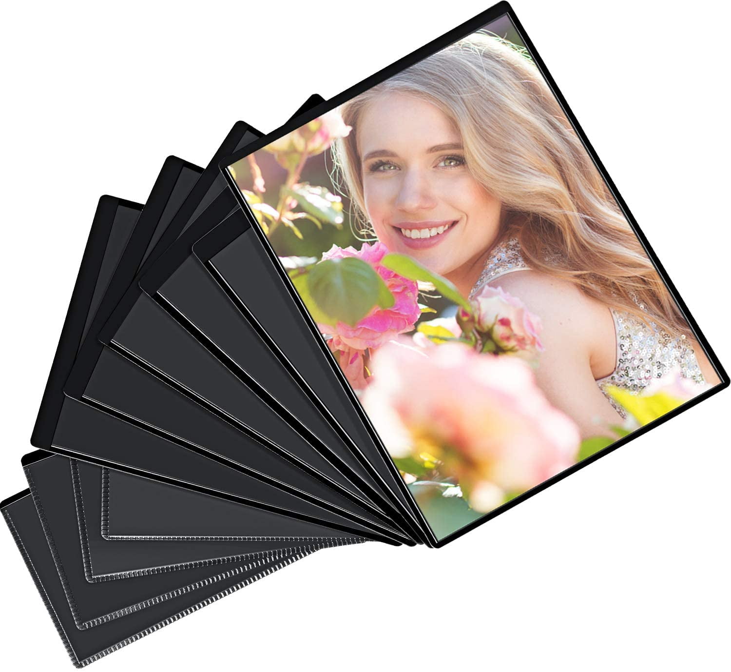Photo Pockets 10 Pieces Magnetic Photo Pocket Picture Frame, Photo Pocket Sleeve for ...