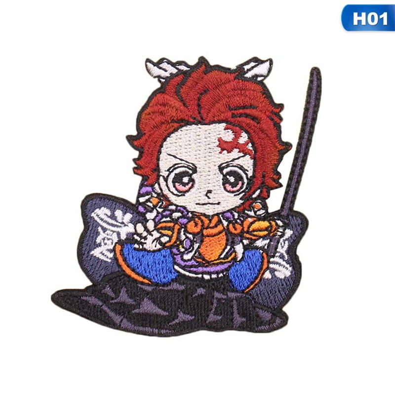 Kaboer 1 pcs cartoon anime demon slayer embroidered character cloth Kaboer 1 pcs cartoon anime demon slayer embroidered character cloth