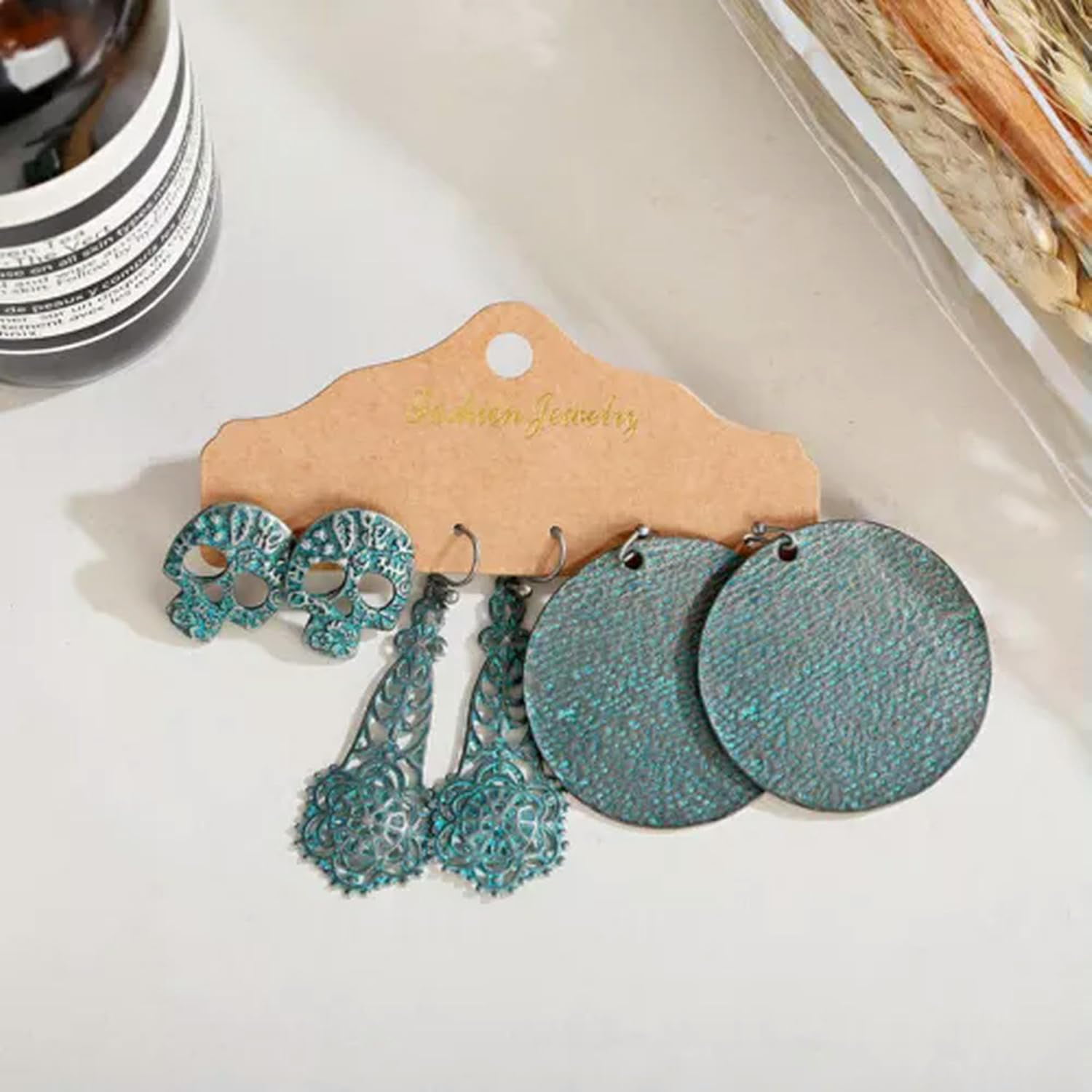 3Pairs/Set Gorgeous Elegant Women Boho Hook Drop Dangle Earring Wedding Party Jewelry-Style 3[f734]