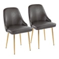 thumbnail image 4 of Silver Orchid  Naldi Faux Leather Dining Chair - Set of 2 Grey Faux Leather/Chrome, 4 of 5