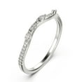 thumbnail image 2 of 0.48ct Marquise and Round Diamond Moissanite 10k White Gold Wedding Band, 2 of 4