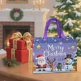 thumbnail image 2 of Christmas Gift Bags Non-Woven Fabric Reusable Holiday Present Bags with Handles for Gift Wrapping Party Favors(Purple-B), 2 of 6