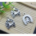 thumbnail image 6 of U8MO 4/20pc Retro Horse Horseshoes Alloy Charms Pendant Jewelry Making DIY 23*18mm-4pcs, 6 of 8