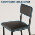 thumbnail image 4 of 5-Piece Dining Table Set W/Footrest & Backrest, Bar Table Set with 4 Upholstered Chairs, Bar Table and Chairs Set with Corner Protector, for Pub, Dining Room, Kitchen, 4 of 8