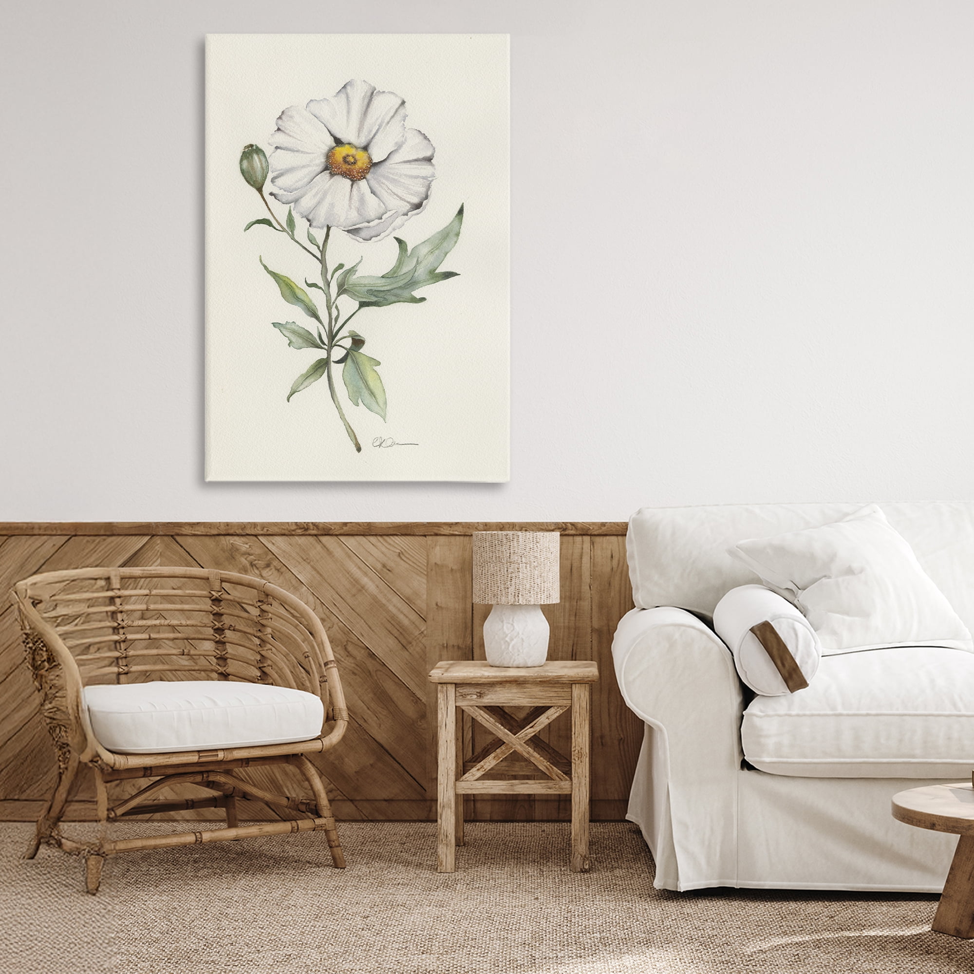 Stupell Industries Natural Wild Blossom Sprig Canvas Wall Art, design by Cady Driver