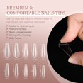 thumbnail image 4 of Saviland Nail Tip and Glue Gel Kit with Gel Nail Polish - Acrylic Gel x Nail Kit with 240Pcs Long Coffin Nail Tip, Nail Glue Gel,Base & Top Coat and Mini Nail Lamp, 4 of 10