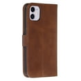 thumbnail image 3 of Case for iPhone 11 Zipper Pocket Wallet Leather Case Magnetic Closure Flip Cover - Brown, 3 of 5
