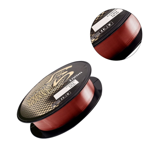 Advancent Sedal de pesca de nailon monofilamento de 100M, sedal de pesca de nailon Tippet, línea de Material japonés, accesorios de pesca de carpa Pescar café rojo 0.4 Advancent OD000163-10B