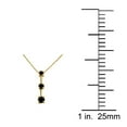 thumbnail image 4 of Aone Jewelry 0.50 Carat Natural Black Diamond 3 stone Pendant Necklace For Woman Crafted In 10k Rose White and Yellow Gold With 18 Gold Plated Over 925 Sterling Silver Box Chain, 4 of 6