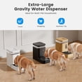 thumbnail image 7 of Automatic Dog Water Dispenser Gravity Waterer with Stainless Steel Bowl, 6.5L Large Capacity BPA-Free Noise-Free for Dogs Cats Pets (White), 7 of 7
