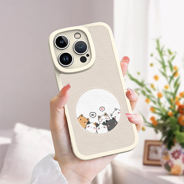 Proteja su iPhone de caídas y rasguños con una funda de teléfono de goma TPU con diseño de estampado de dibujos animados