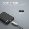 thumbnail image 4 of Fasgear USB 3.0 to Micro B Cable - Nylon Braided 5Gbps Charging and Syncing for Galaxy Note 3, Hard Drive, Mobile Hard Disk (1.6ft, Gray), 4 of 6