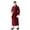 Burgundy B, variant on Unisex Winter Waffle Robes Plush Fleece Thickened Bathrobes Shawl Collar Winter Warm Nightgown Couple Bathrobe White B