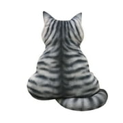 Reborn Baby Dolls Boy Montessori Toys For 1 Year Old 3D Small Printed Cat Back Cushion Plush Toy Gift Simulation Cat Pillow 43cm