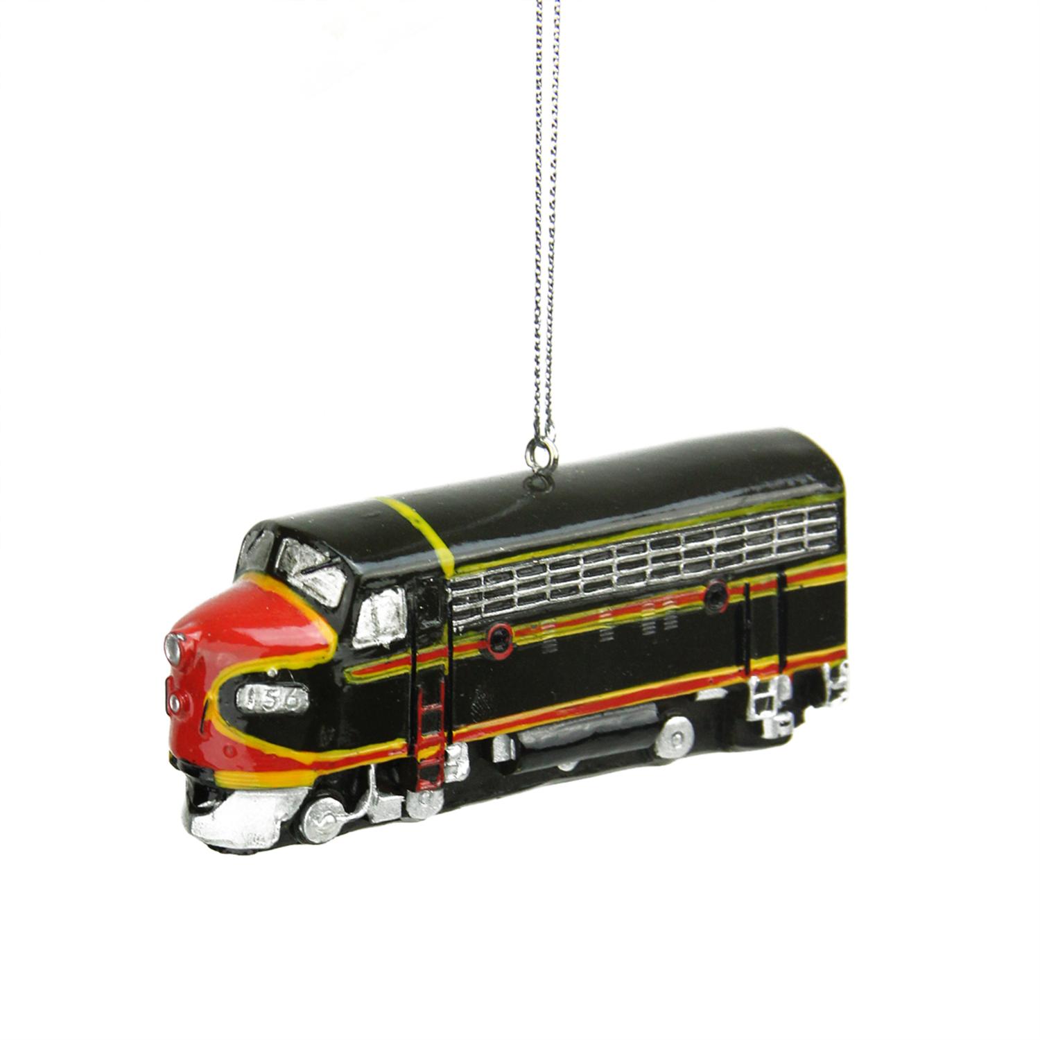 3 5 brown and red classic locomotive train replica christmas ornament