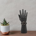 thumbnail image 4 of Milisten 1pc Vinyl Simulation Male Hand Model Hand Form Ring Stand Holder Hand Mannequin Rack Watch Ring Display Props(Black), 4 of 6