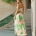 thumbnail image 4 of THDHVS Maxi Dresses for Women 2025,Women's Casual Dresses,Beach Sundress Spaghetti Strap Tiered Summer Wedding Guest Long Dress Green L, 4 of 6
