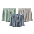 thumbnail image 2 of Wancir Men's Ice Silk Boxer Shorts Solid Color Loose Fit with Button Fly & Breathable Fabric, 2 of 9