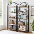 thumbnail image 1 of Librero,estantería Moderna con Arco Abierto,180 cm ibrero Minimalista de 5 Niveles,libreros organizadores,estantería Simple Adecuada para Dormitorio,Sala de Estar,Oficina,Invernadero,Cocina, 1 of 7