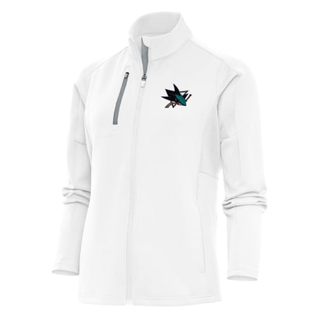 Women s Antigua White San Jose Sharks Team Logo Generation Full-Zip Jacket