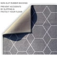 thumbnail image 4 of Custom Size Runner Rug Hexagon Trellis Design Gray Color 26 or 31 inch Wide Pick Your Length Non-Slip Rubber Backing Stair Runner, 4 of 5