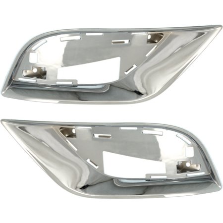 Grille Trim For 17-21 Jeep Grand Cherokee Set of 2 Driver and Passenger Side