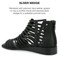 thumbnail image 4 of Journee Women's Delilah Tru Comfort Gladiator Wedge Sandals, Wide Width Available, 4 of 7